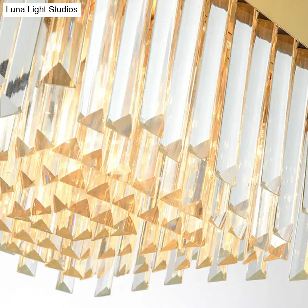 Gold Oval Crystal Light