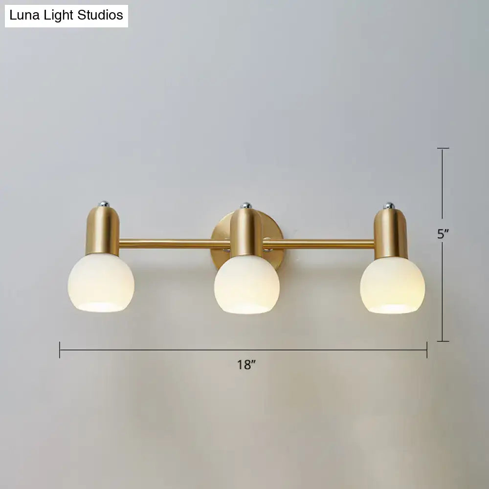 Gold Swivel Dome Vanity Light