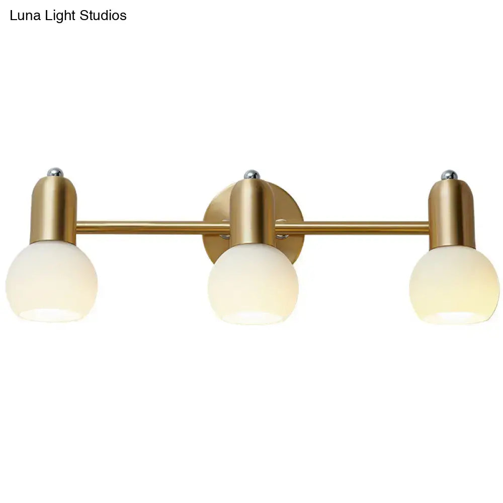 Gold Swivel Dome Vanity Light