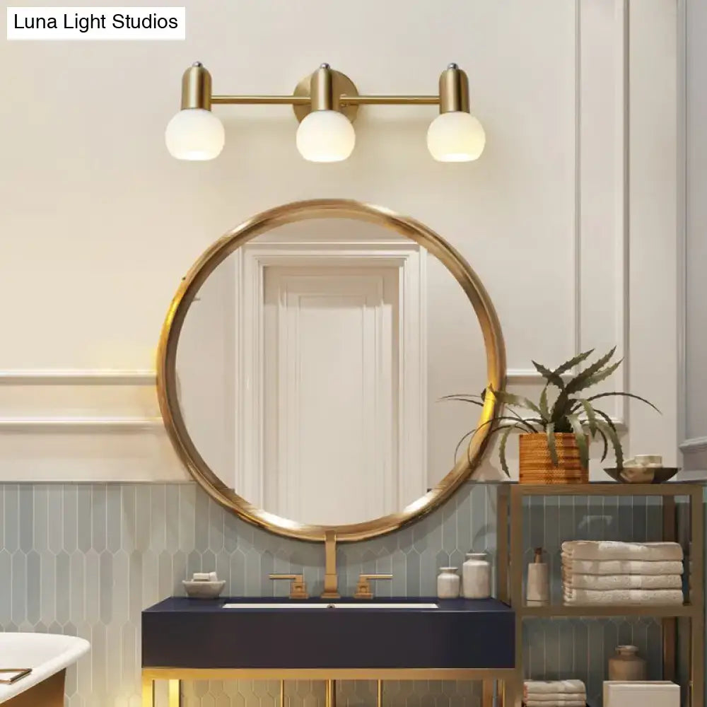 Gold Swivel Dome Vanity Light
