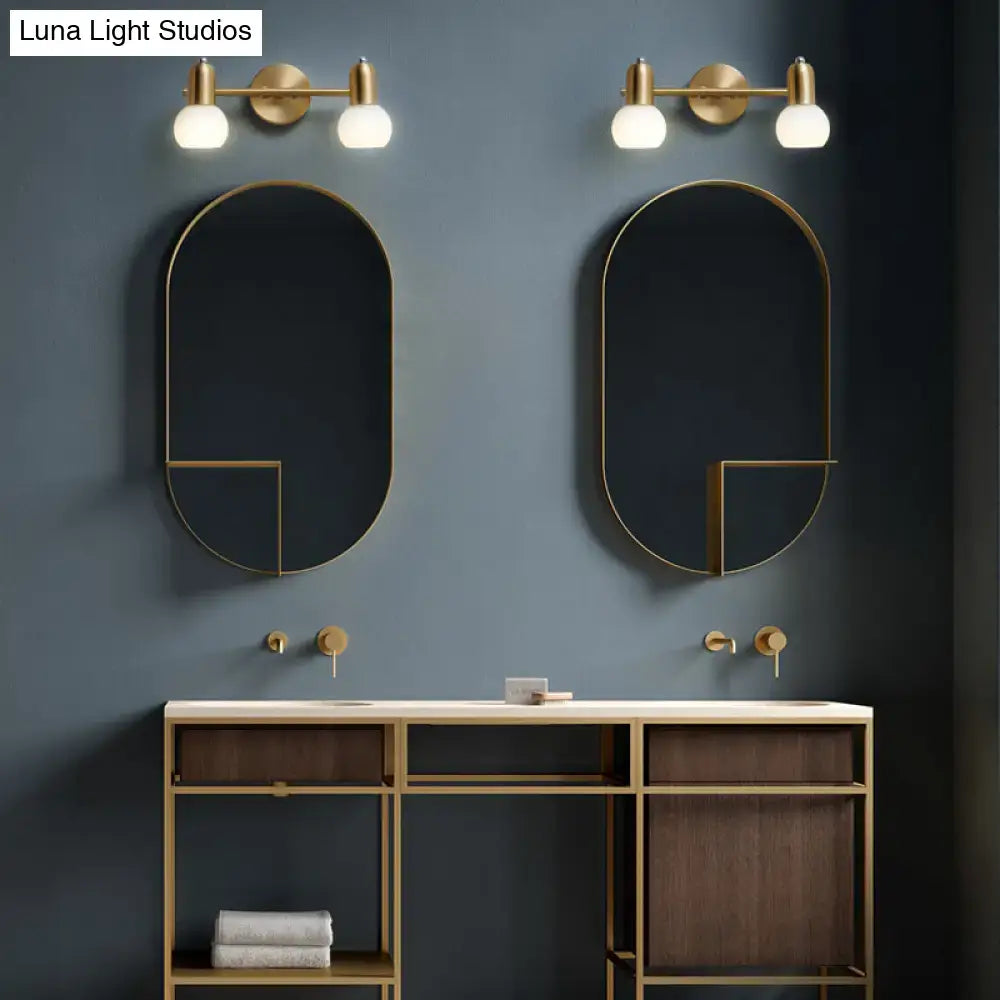 Gold Swivel Dome Vanity Light
