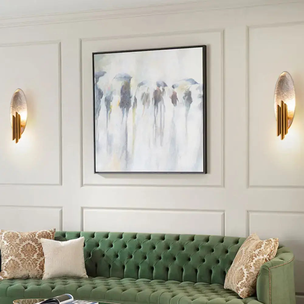 Silver Gold Oblong Wall Lamp