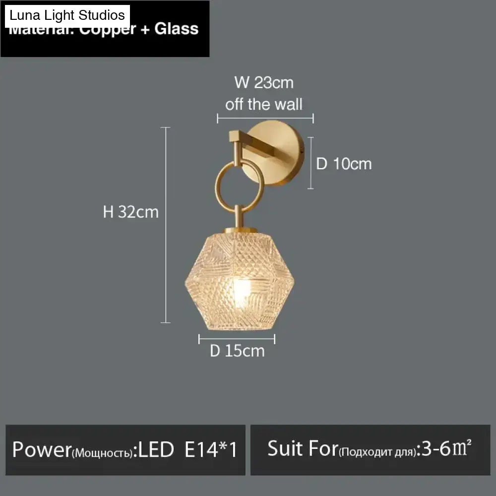 Gold Crystal LED Wall Sconce
