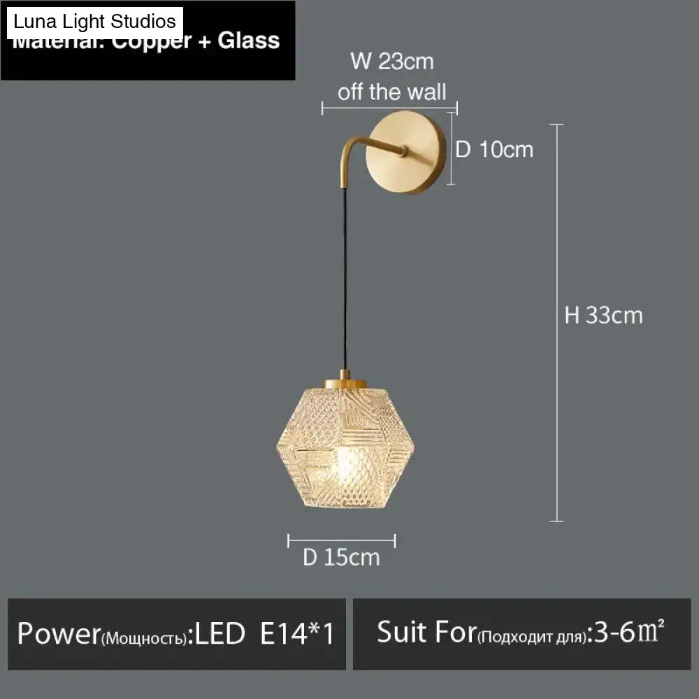 Gold Crystal LED Wall Sconce