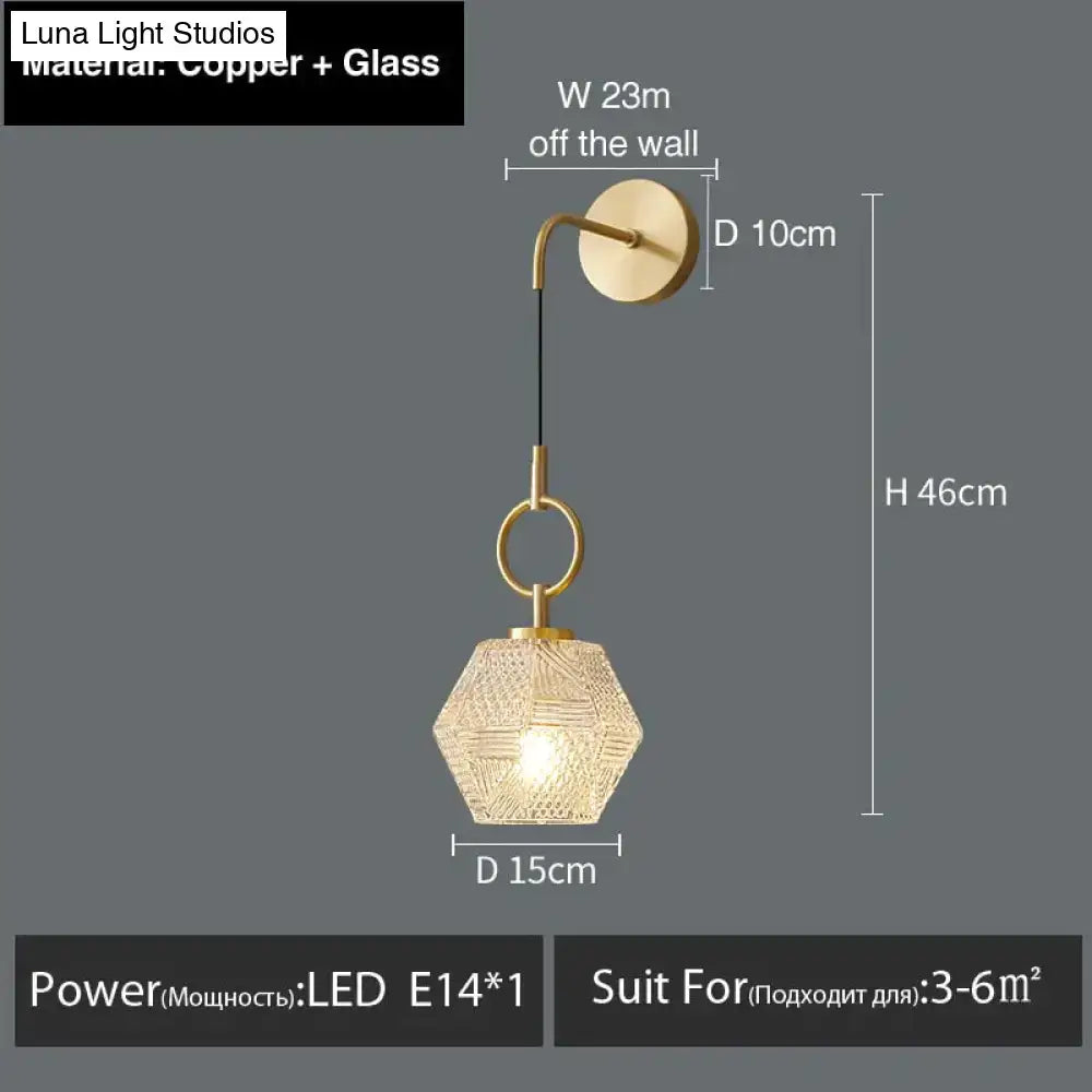 Gold Crystal LED Wall Sconce