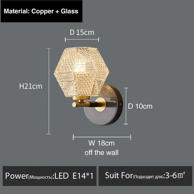 Gold Crystal LED Wall Sconce