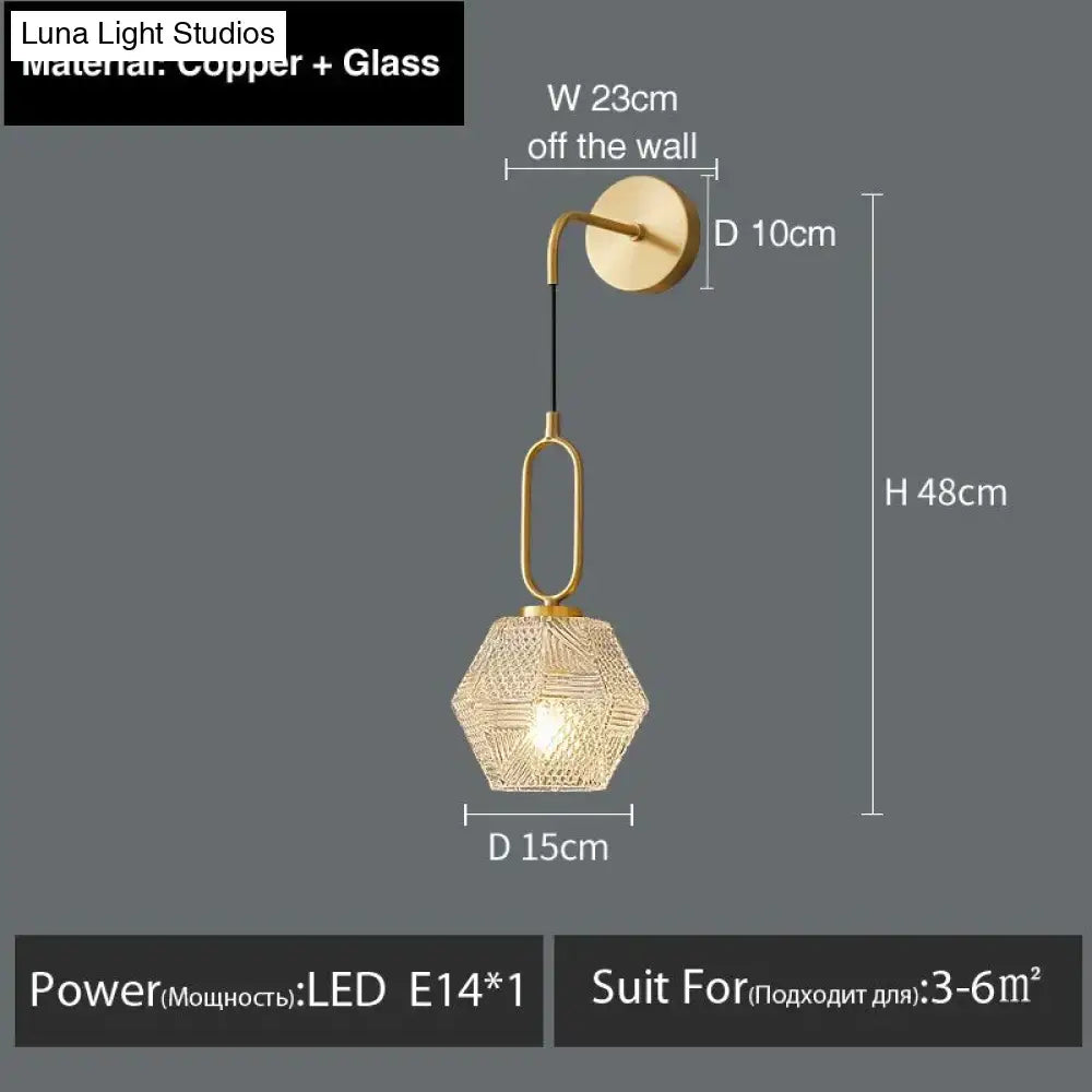Gold Crystal LED Wall Sconce