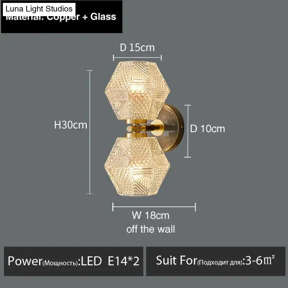 Gold Crystal LED Wall Sconce