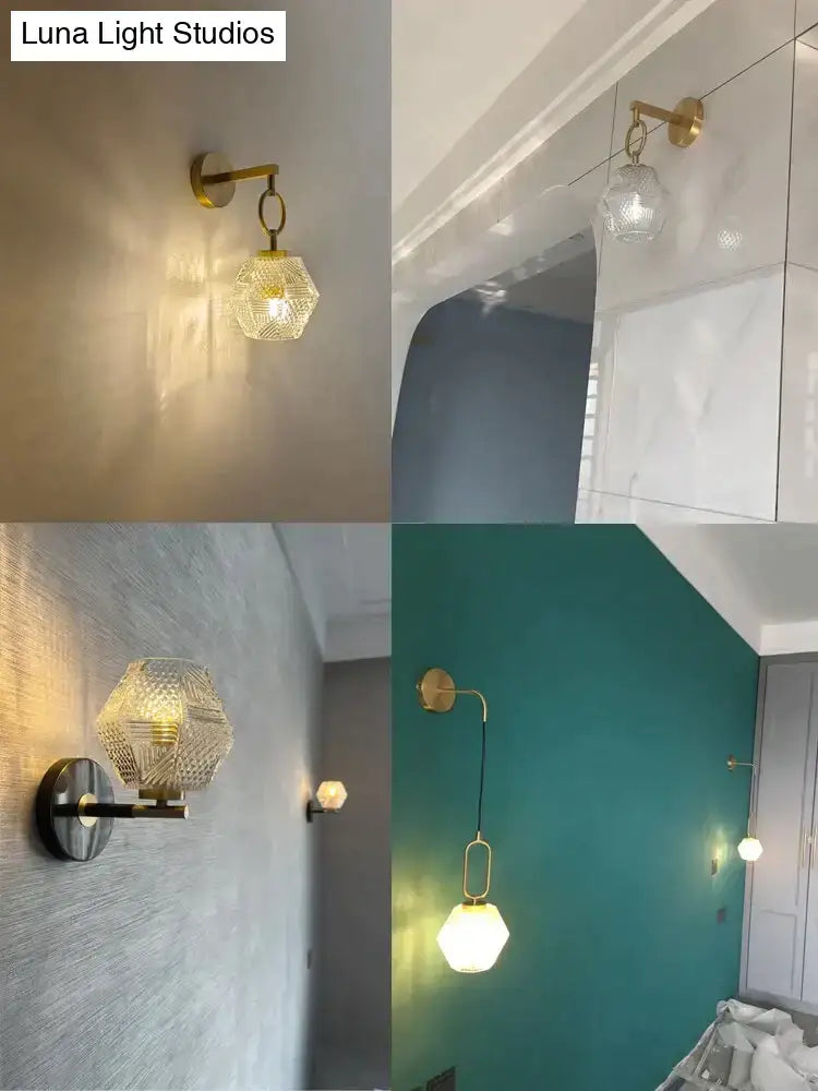 Gold Crystal LED Wall Sconce