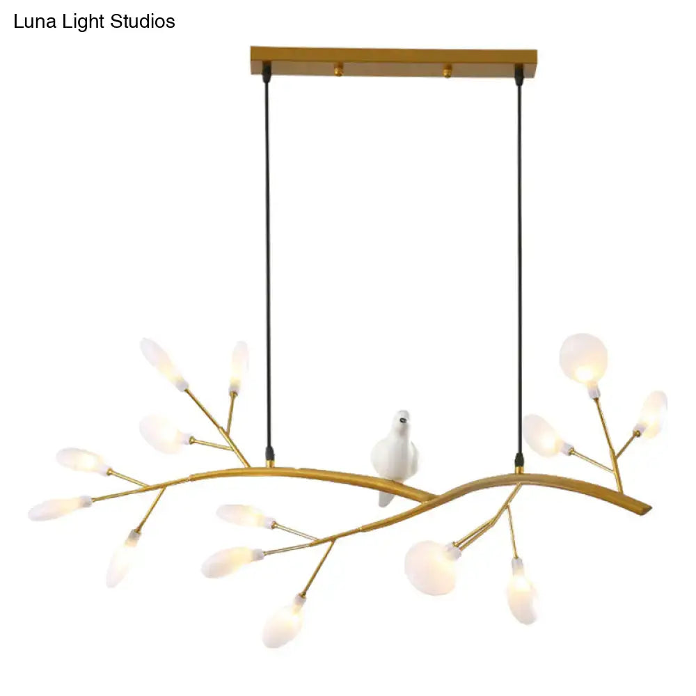 Black Metal Bird Island Light