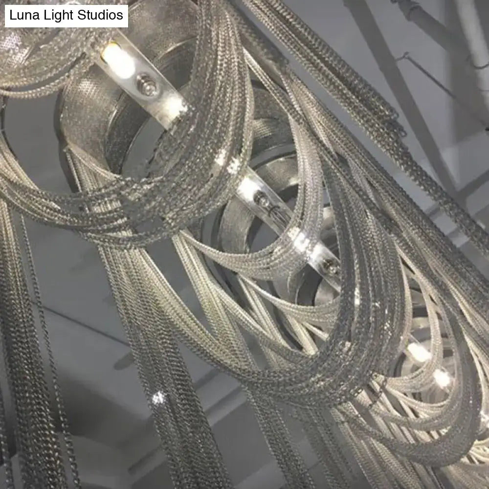 Silver Arch Chain Chandelier