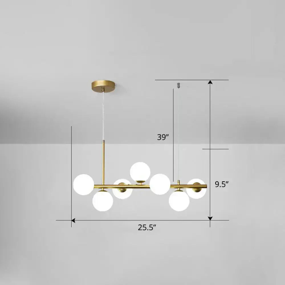 Smoke Grey Glass Globe Chandelier