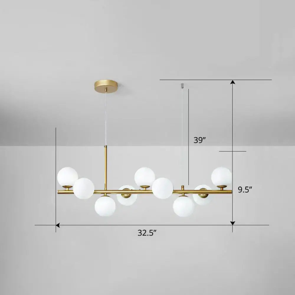 Smoke Grey Glass Globe Chandelier