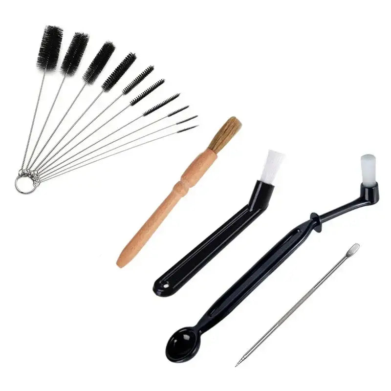 Wood Coffee Brush Set