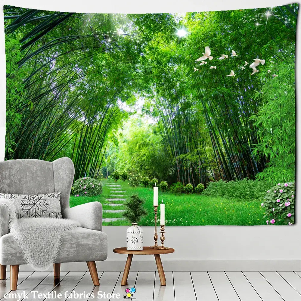 Bamboo Forest Wall Tapestry