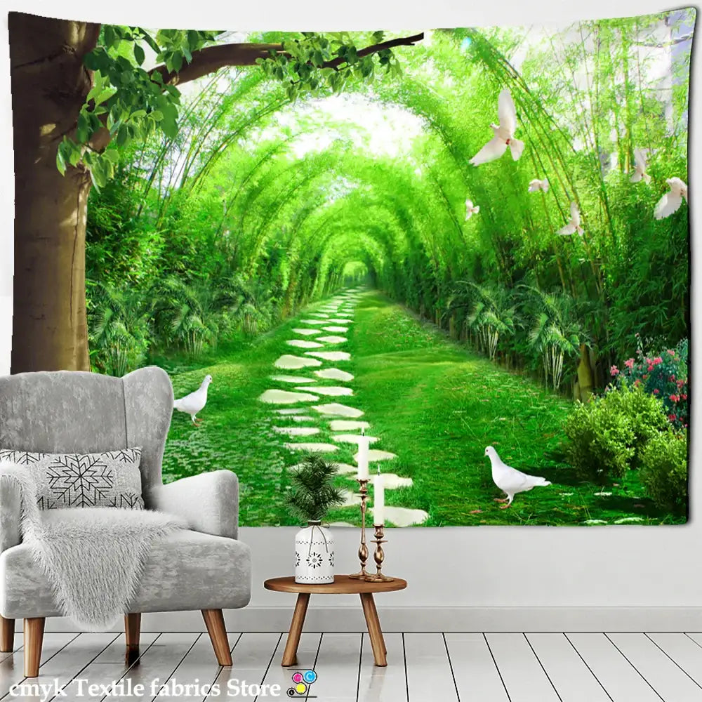 Bamboo Forest Wall Tapestry