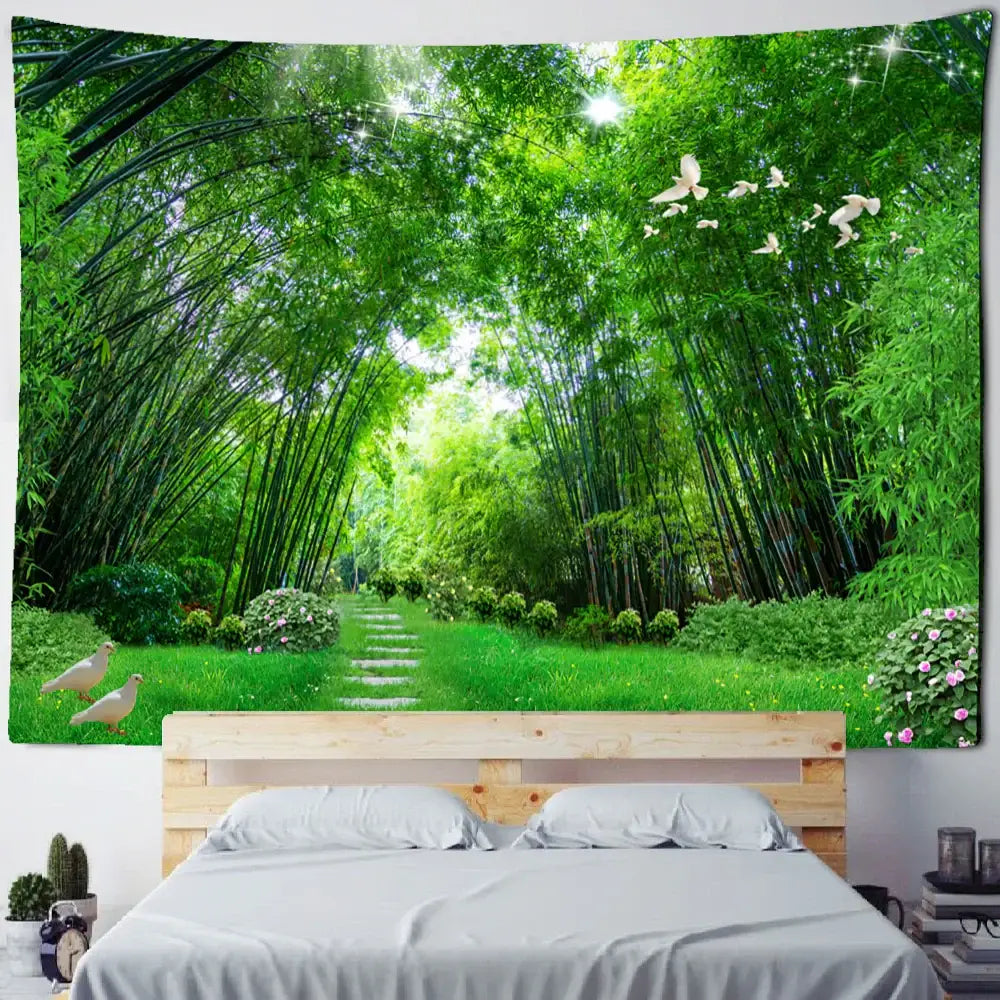 Bamboo Forest Wall Tapestry
