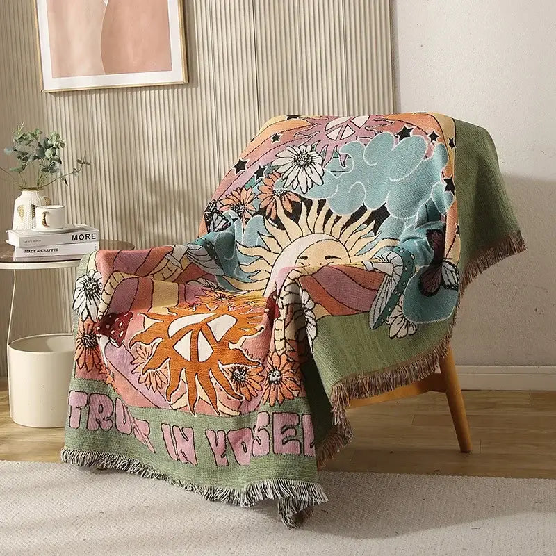 Ethnic Sofa Blanket Tapestry