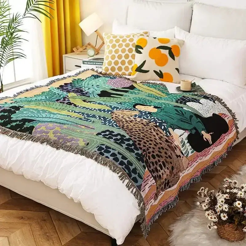 Ethnic Sofa Blanket Tapestry
