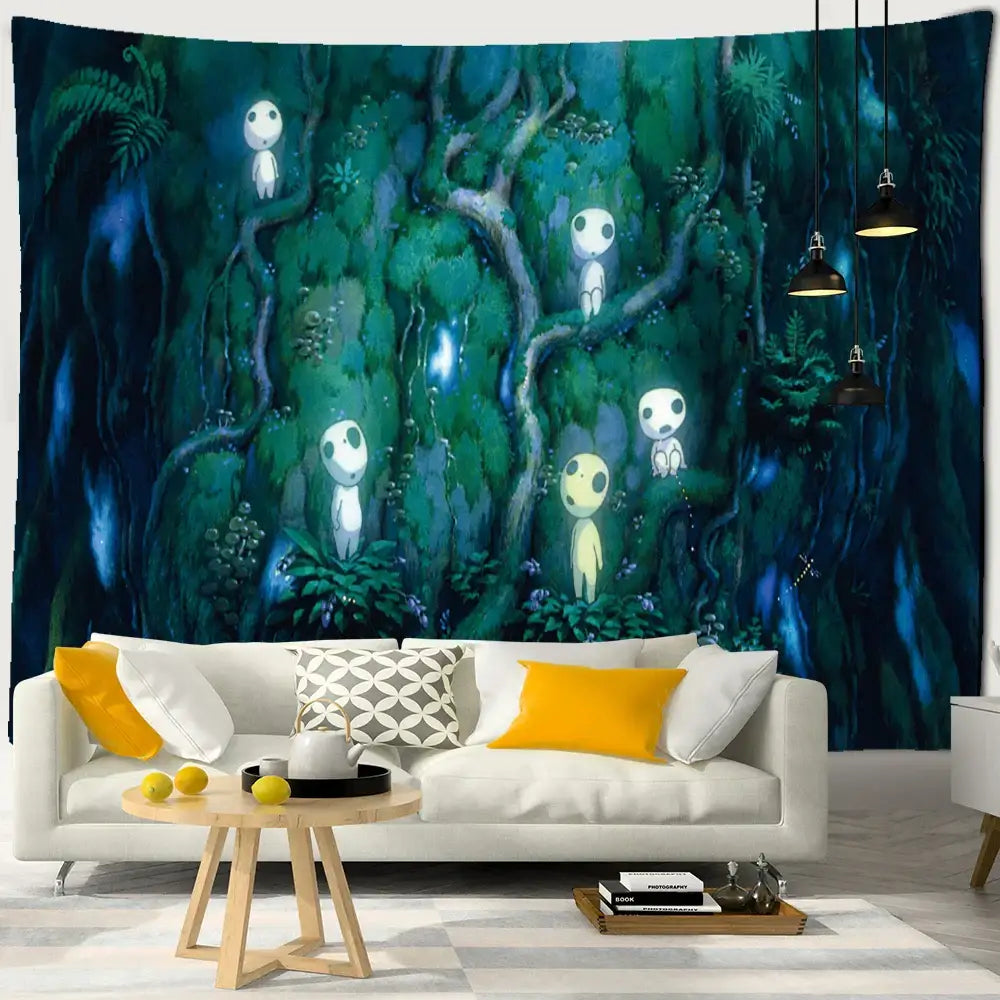 Gold Boho Skeleton Tapestry