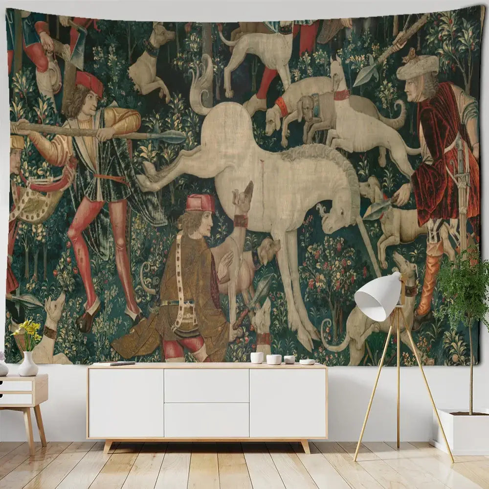 Gold Boho Skeleton Tapestry