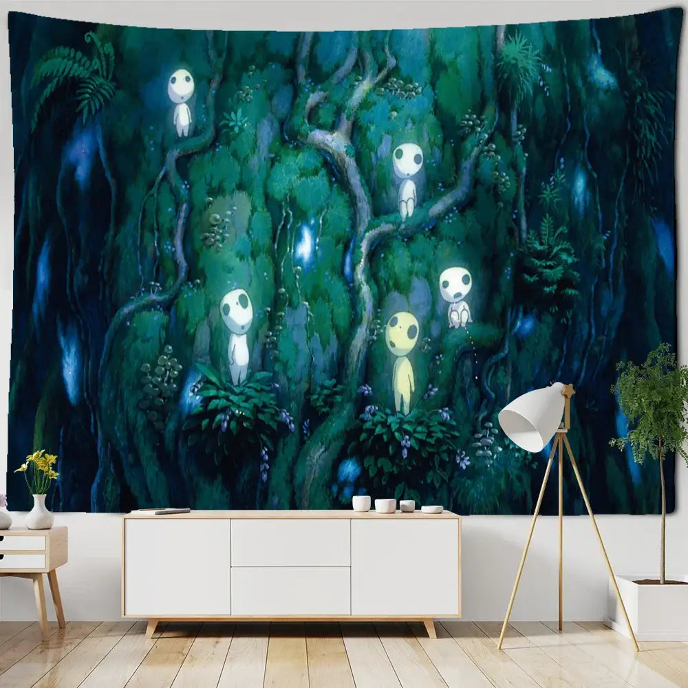Gold Boho Skeleton Tapestry