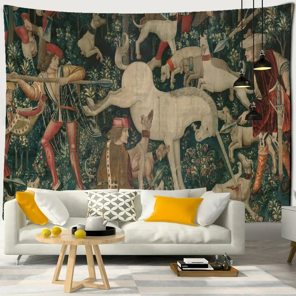 Gold Boho Skeleton Tapestry
