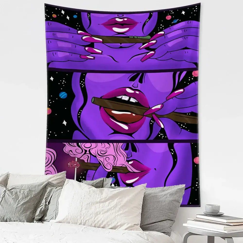 Green Star Girl Tapestry