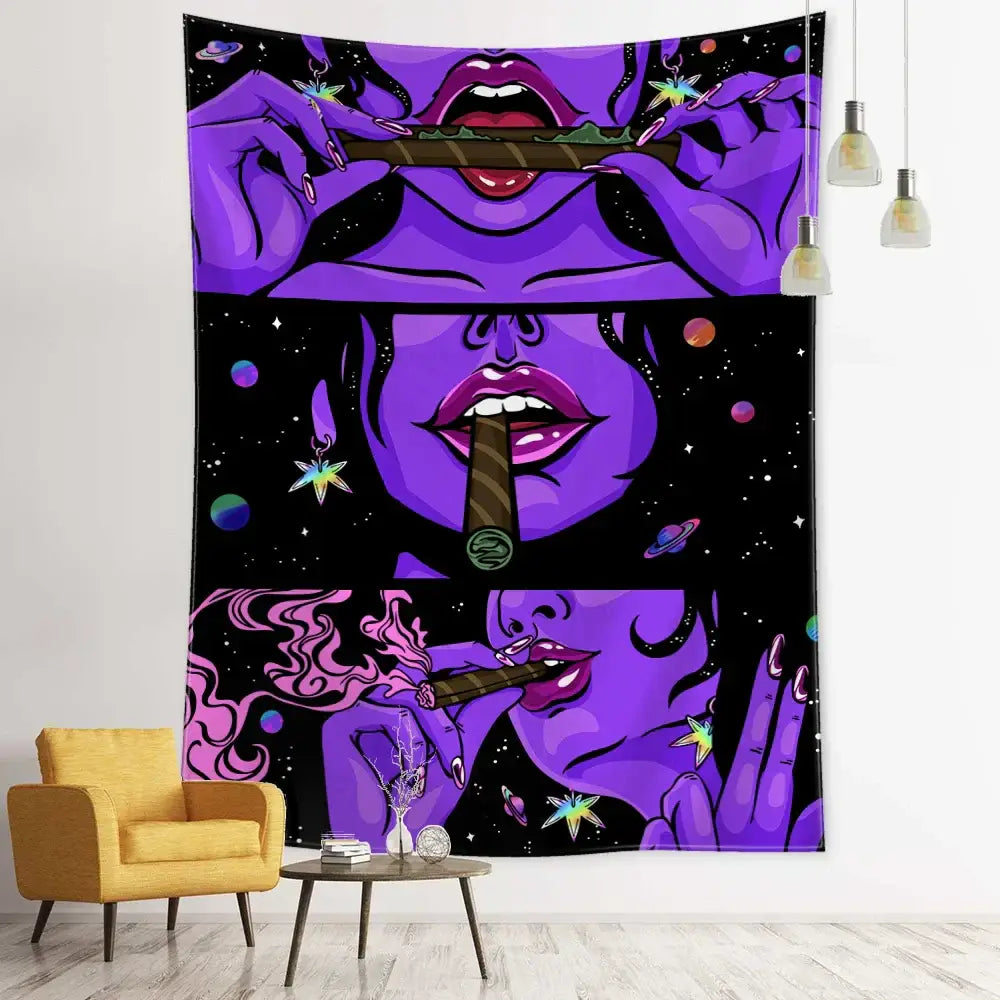 Green Star Girl Tapestry