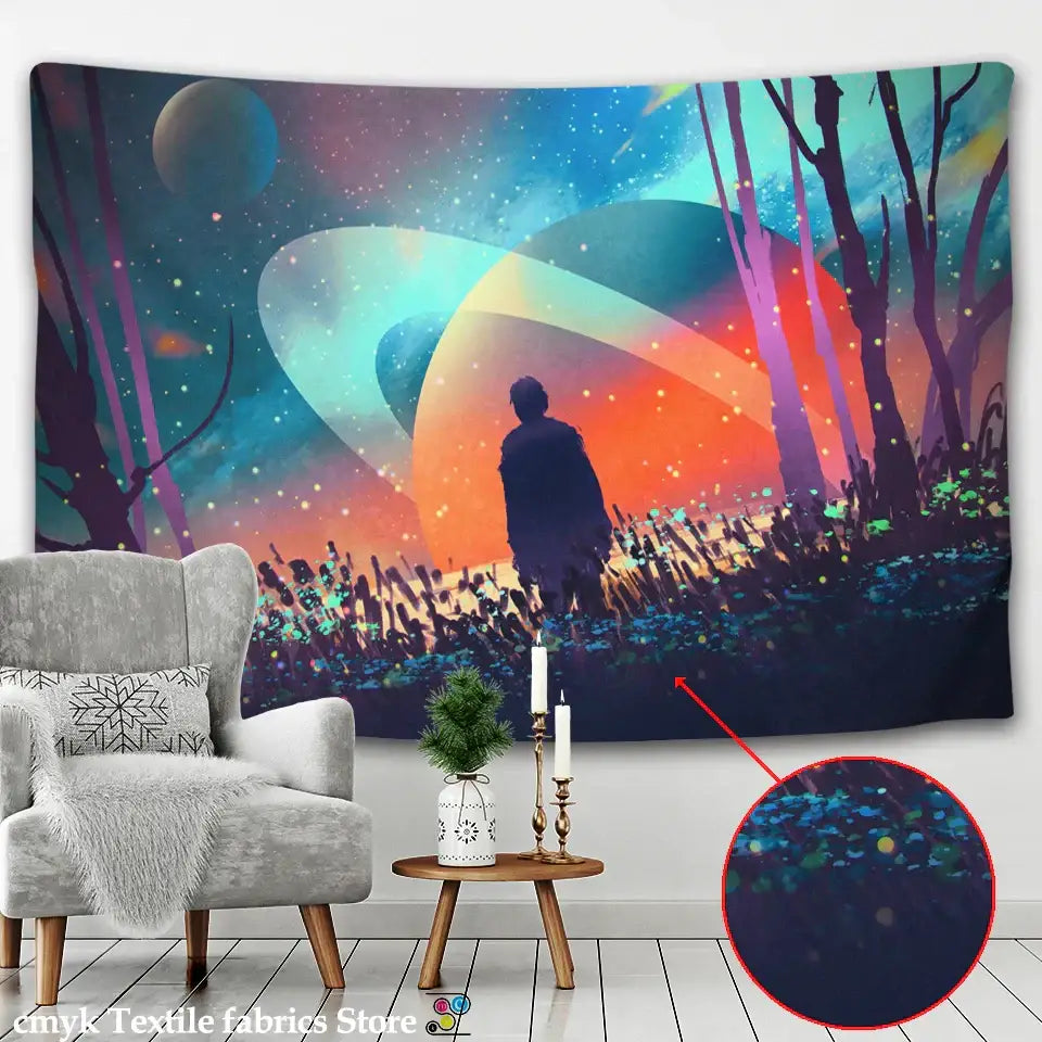 Purple Galaxy Tapestry