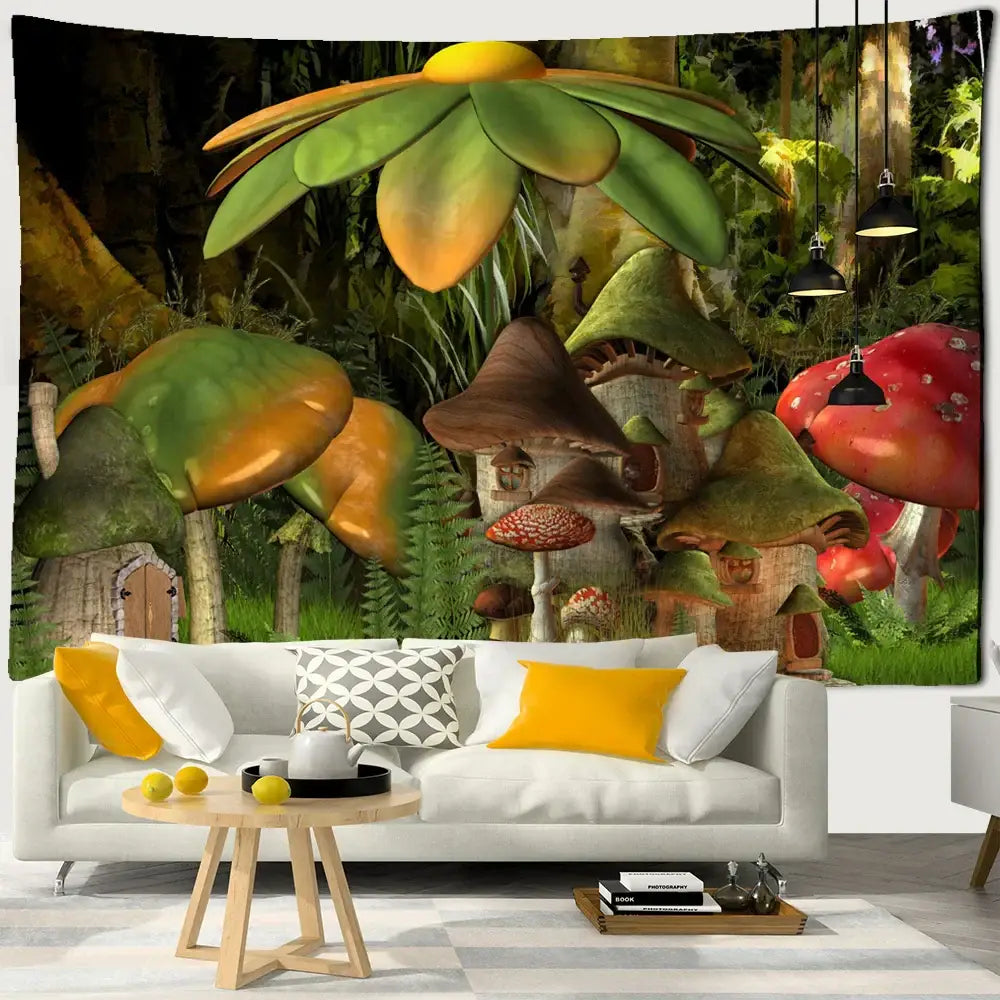 Rainbow Cartoon Tapestry