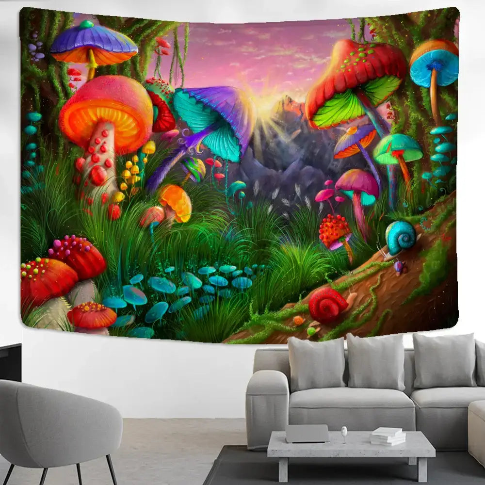 Rainbow Cartoon Tapestry