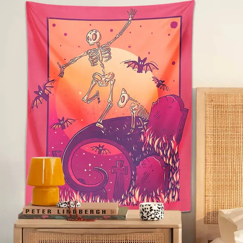 Skeleton Psychedelic Tapestry