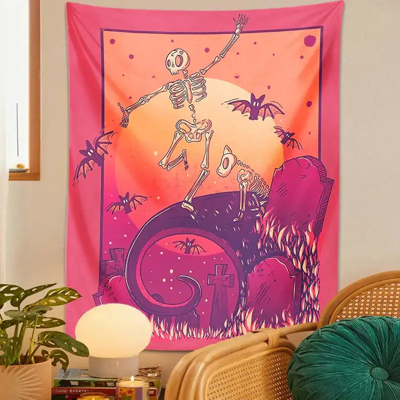 Skeleton Psychedelic Tapestry