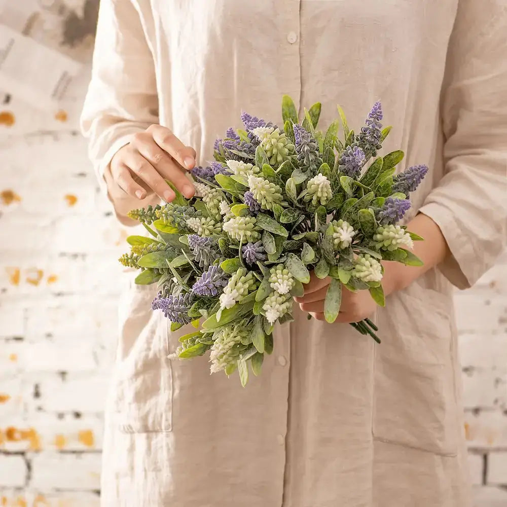 White Lavender Faux Bouquet
