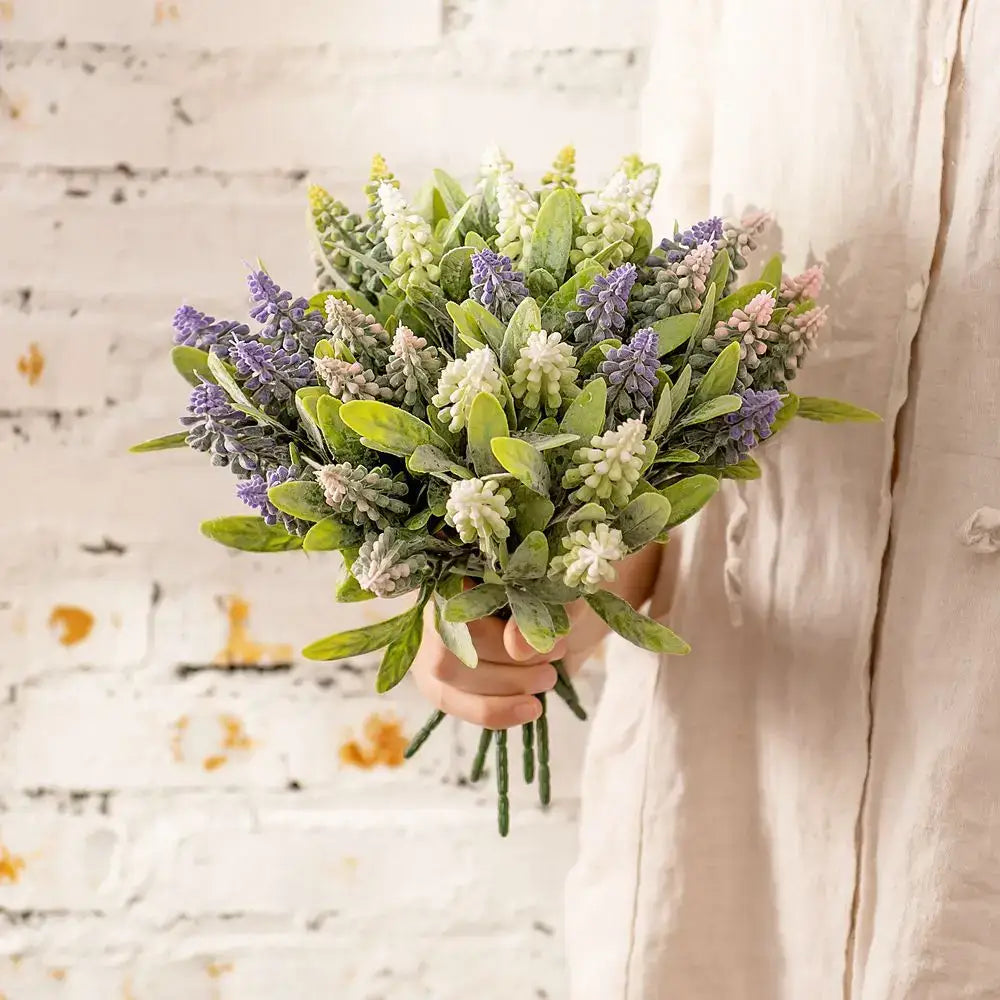 White Lavender Faux Bouquet