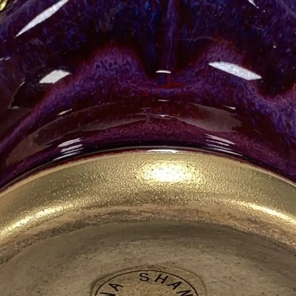 Gilded Jun Porcelain Vase