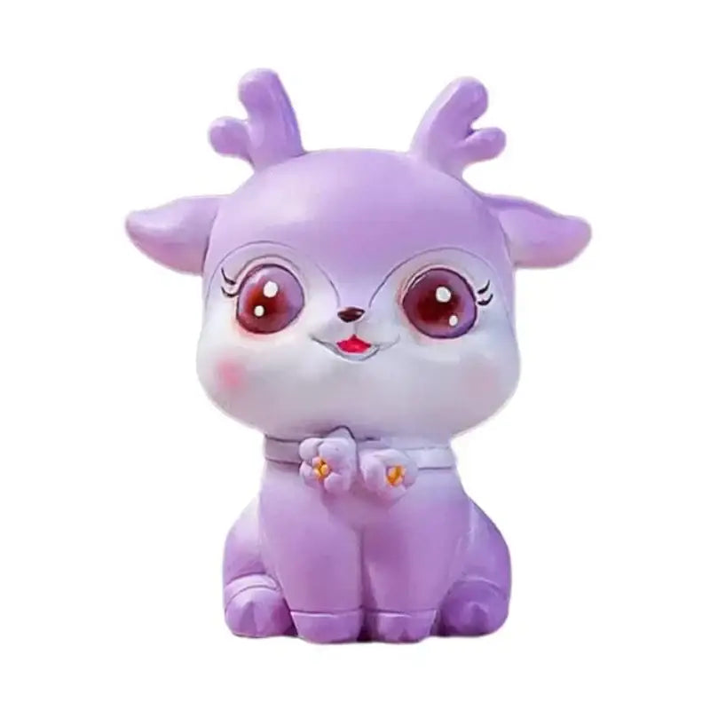 Purple Resin Deer Figurine