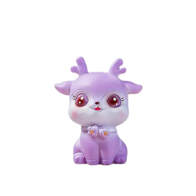 Purple Resin Deer Figurine