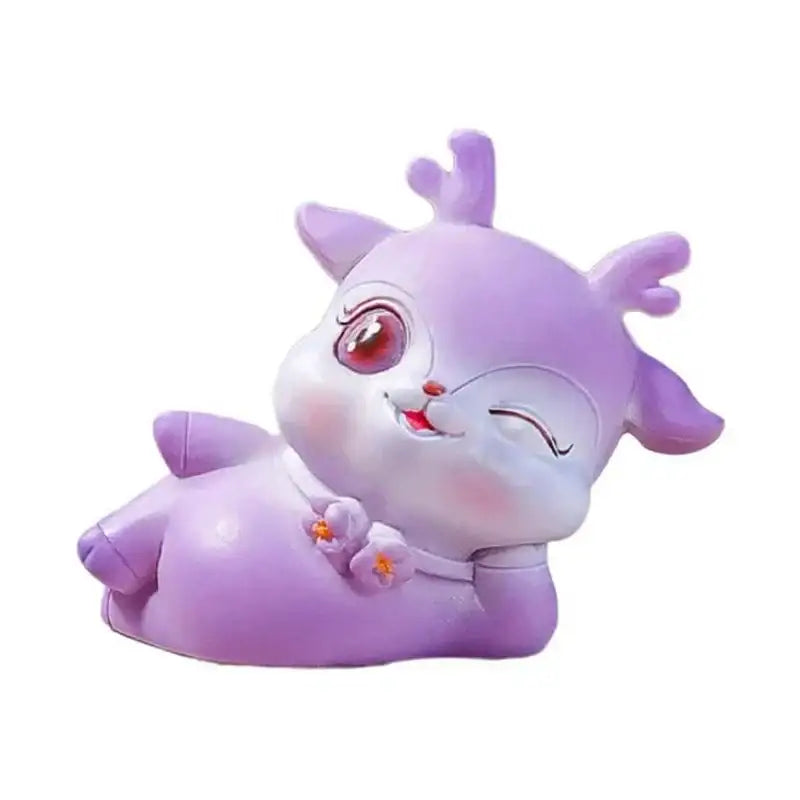 Purple Resin Deer Figurine