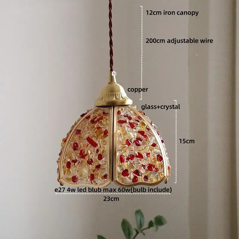 Purple Mosaic Pendant Light