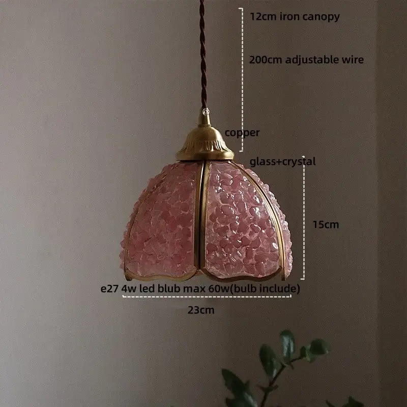 Purple Mosaic Pendant Light