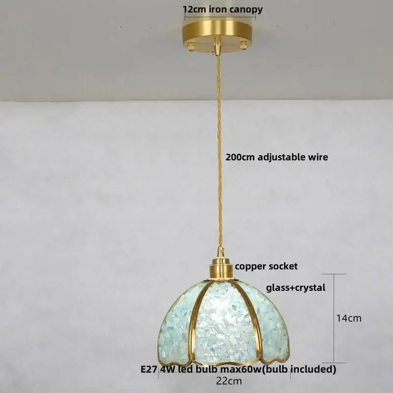 Purple Mosaic Pendant Light