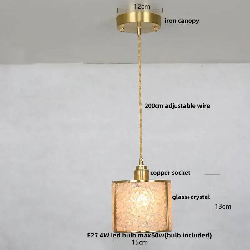 Purple Mosaic Pendant Light