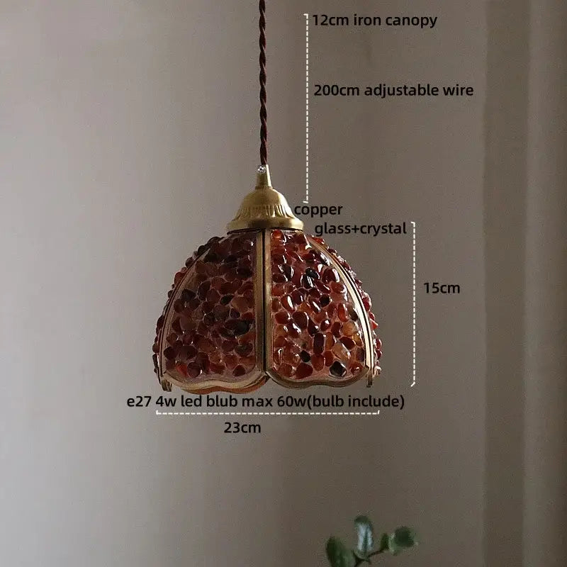 Purple Mosaic Pendant Light