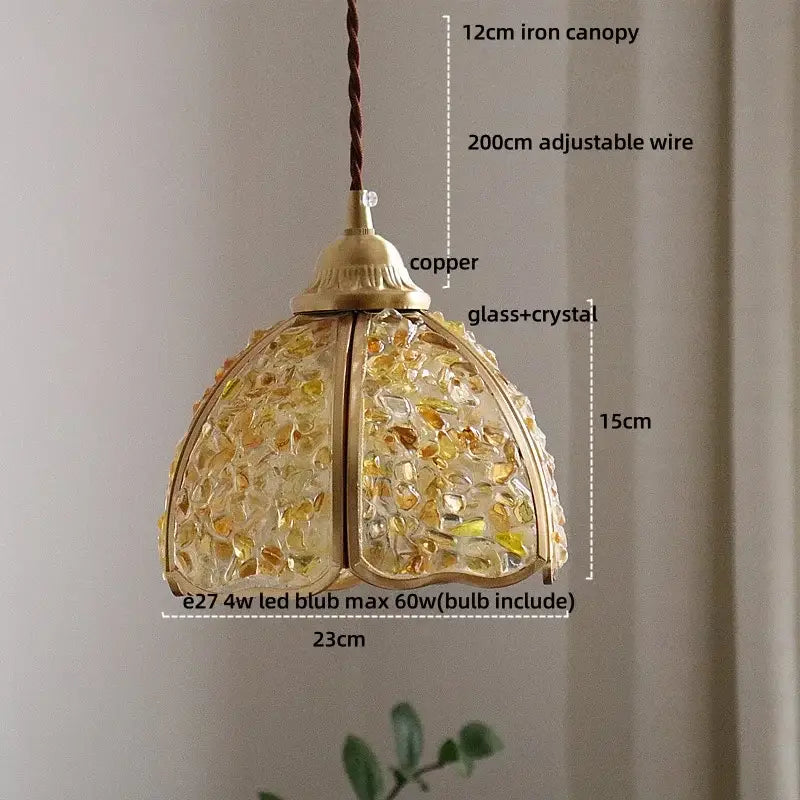 Purple Mosaic Pendant Light