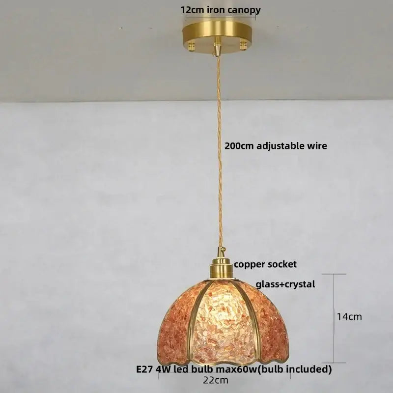 Purple Mosaic Pendant Light