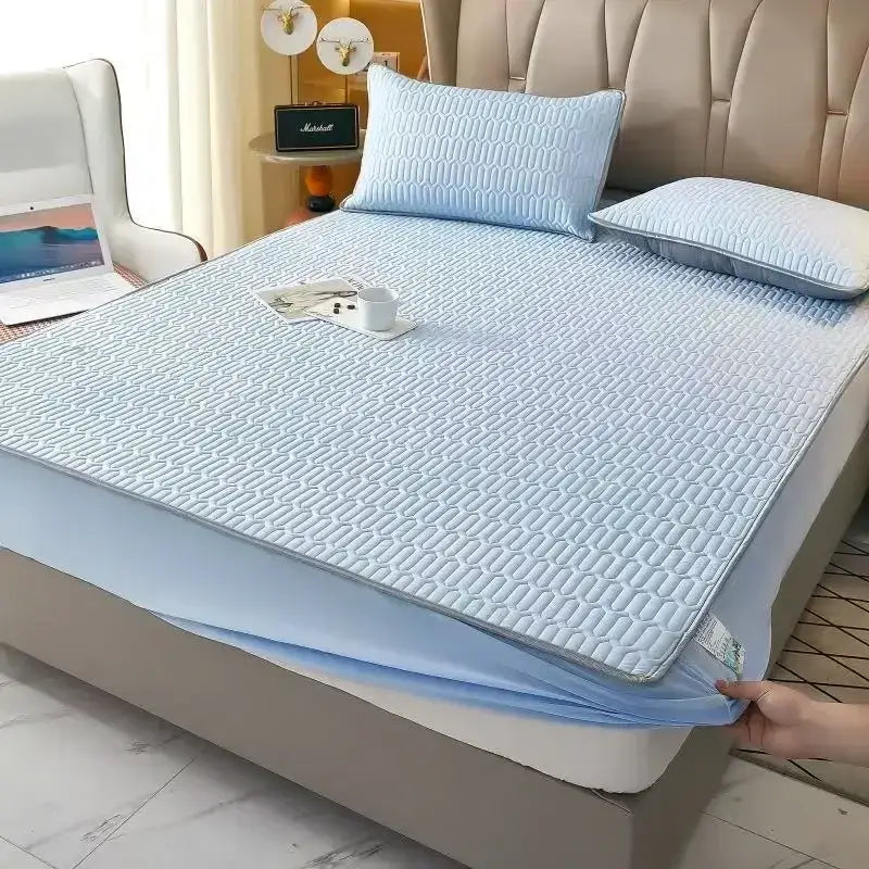 Blue Latex Mattress Pad