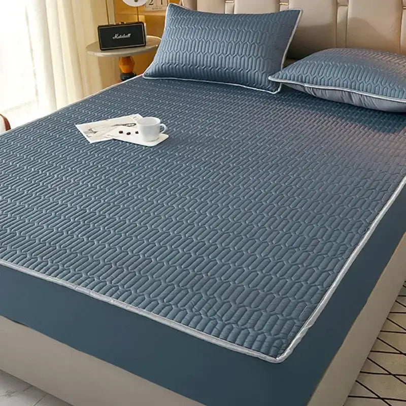 Blue Latex Mattress Pad