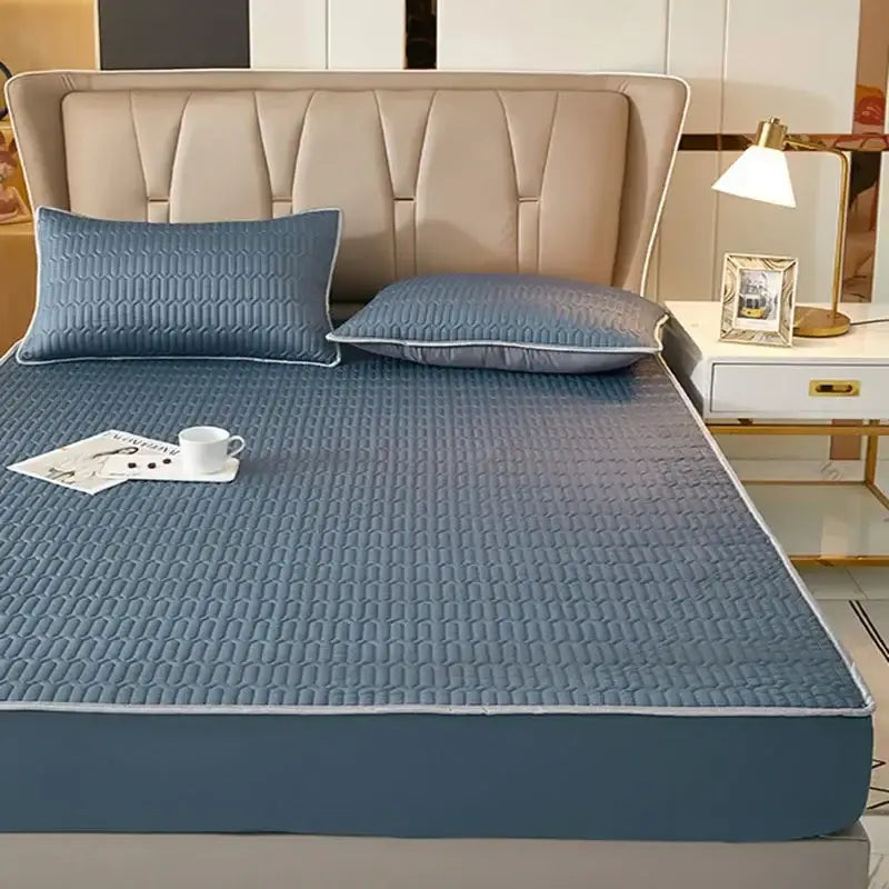Blue Latex Mattress Pad